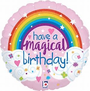 18 inch Magical Rainbow Birthday Holographic
