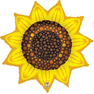 42 inch sunflower shape mylar balloon
