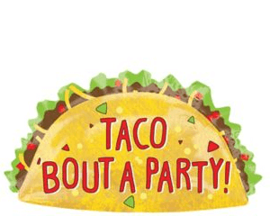 33 inch Taco Party mylar balloon