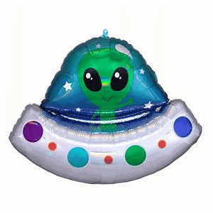 28 inch Alient Space Ship Iridescent Balloon