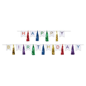 Happy Birthday Multi-Color Tassels