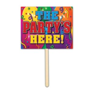 Party's Here Yard Sign