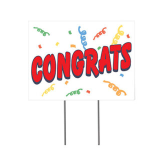 Congratulations Plastic Yard Sign