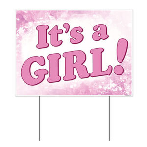 It's a Girl Plastic Yard Sign