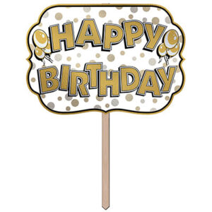 Happy Birthday Foil Yard Sign