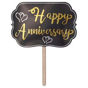 Happy Anniversary Foil Yard Sign