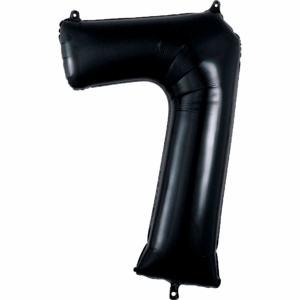 34 inch Black Number 7 Mylar Balloon