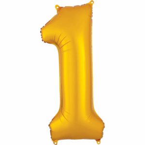 34 inch Gold Number 1 Mylar Balloon