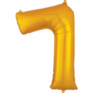 34 inch Gold Number 7 Mylar Balloon