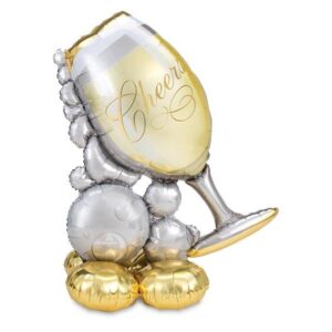 Bubbly Wine Glass Air Filled Airloonz