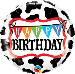 18 inch Happy Birthday Cow Pattern