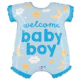 31 inch Welcome Baby Boy Onesie