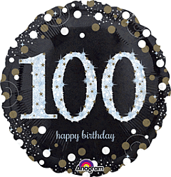 18 inch Sparkling Happy 100th Birthday