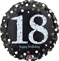 18 inch Sparkling Happy 18th Birthday