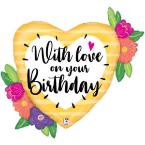 35-Inch With Love on your Birthday Flowers