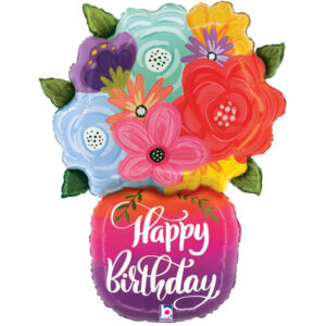29-Inch Happy Birthday Flower Vase
