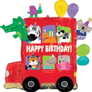 28-Inch Happy Birthday Party Bus