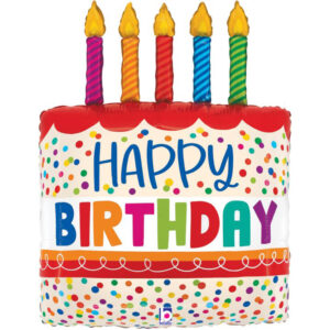 30-Inch Happy Birthday Birthday Cake Brights