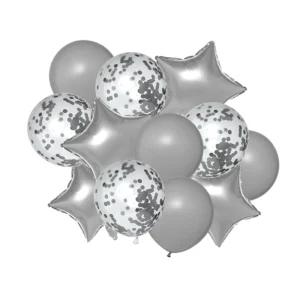 Dozen Balloon Bouquet (Silver)