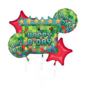 Pixel Party Birthday Balloon Bouquet