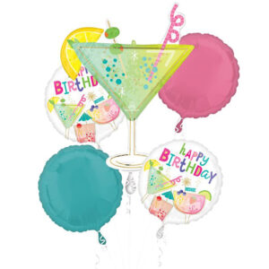 Cocktail Birthday Balloon Bouquet