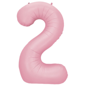 34 inch Light Pink Number 2 Mylar Balloon