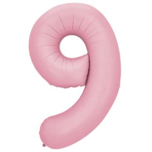 34 inch Light Pink Number 9 Mylar Balloon