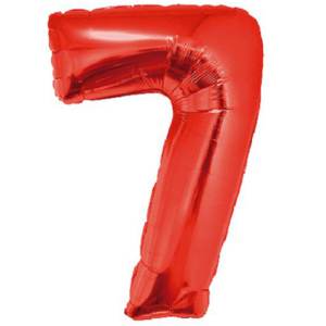 34 inch Red Number 7 Mylar Balloon